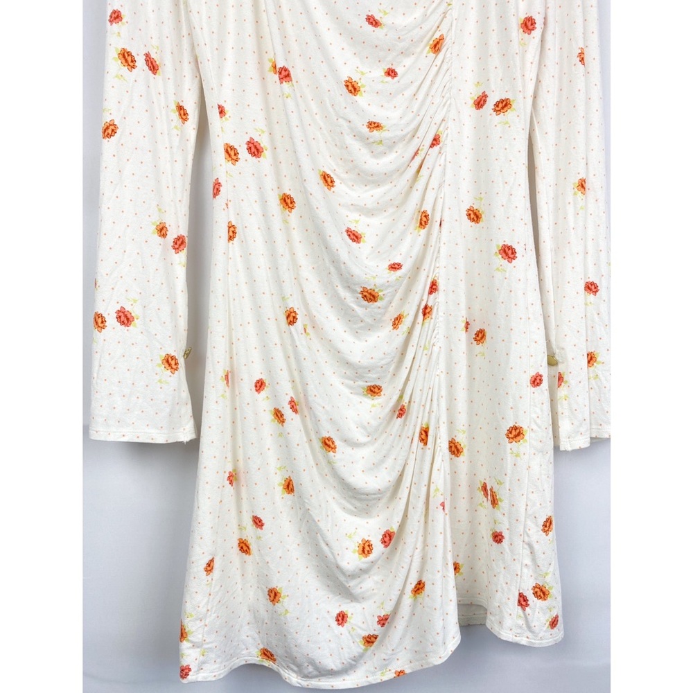 NWOT Free People Celia Polka Dot Feminine Mini Dress, Ivory - Size L - Picture 6 of 9